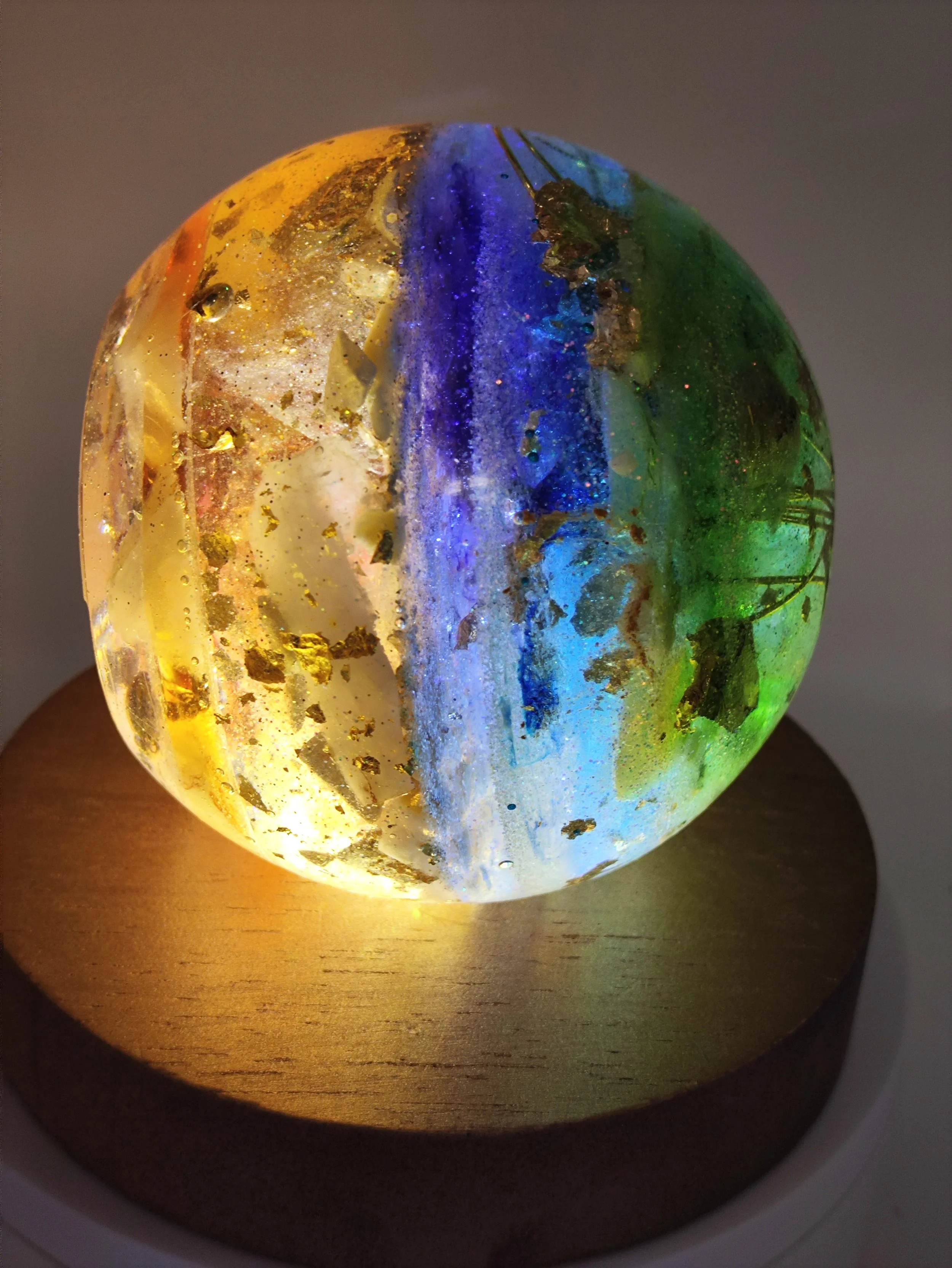 Sphere orgonite de reves avec symbole de Metatron