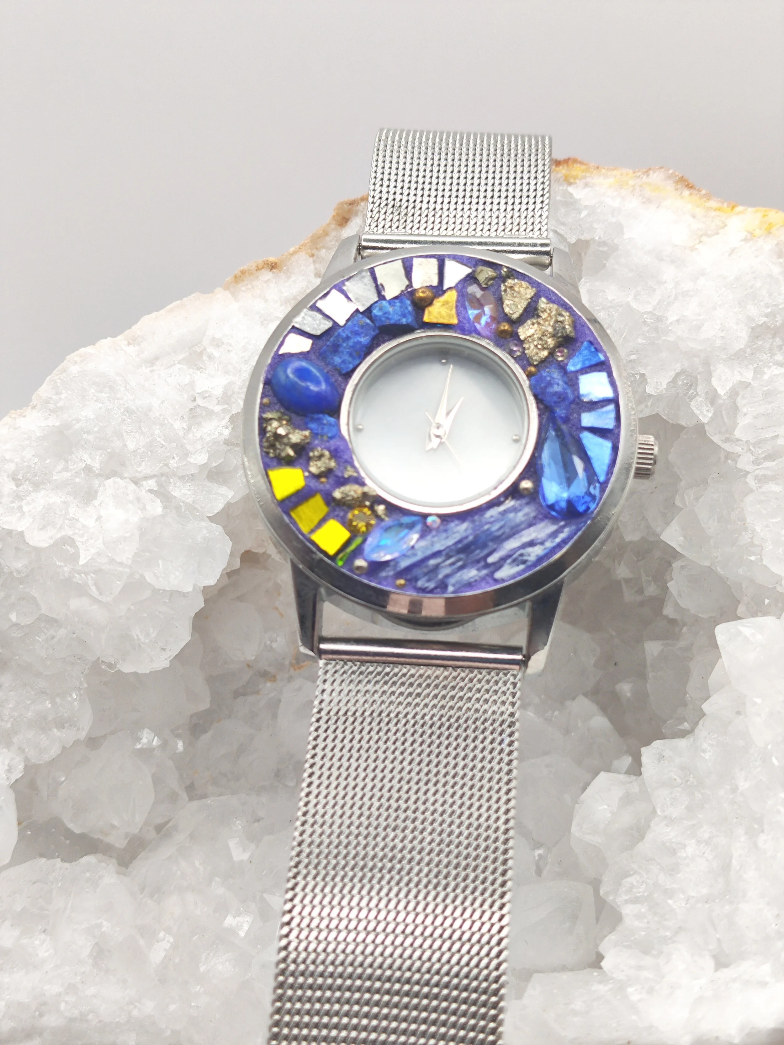 Montre de createur  rhodium plaqué