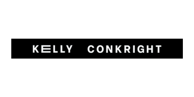 Text on a black background reads 'Kelly Conkright' in white uppercase letters.