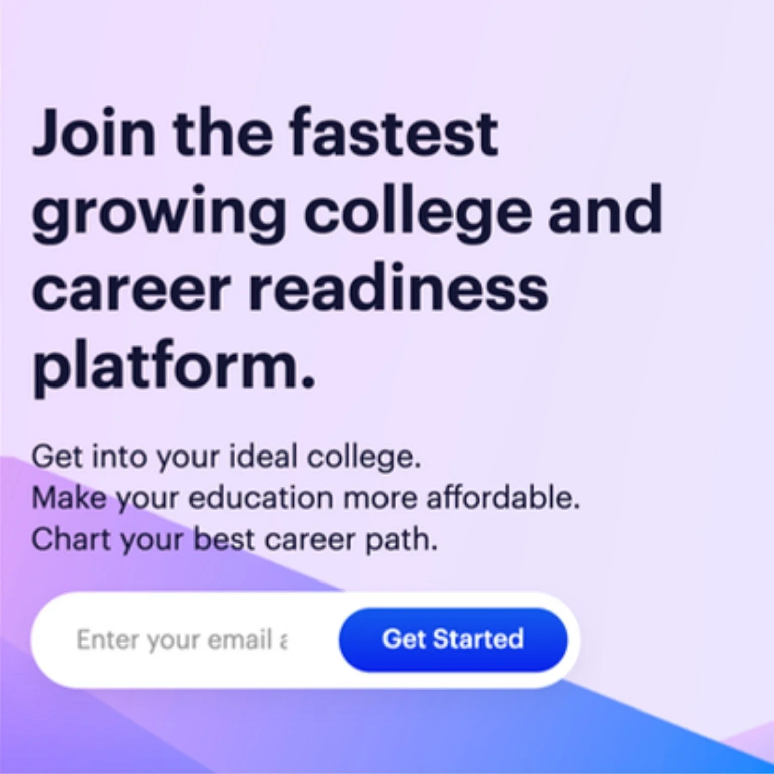 LevelAll sign-up screen: Join the fastest growing college and career readiness platform