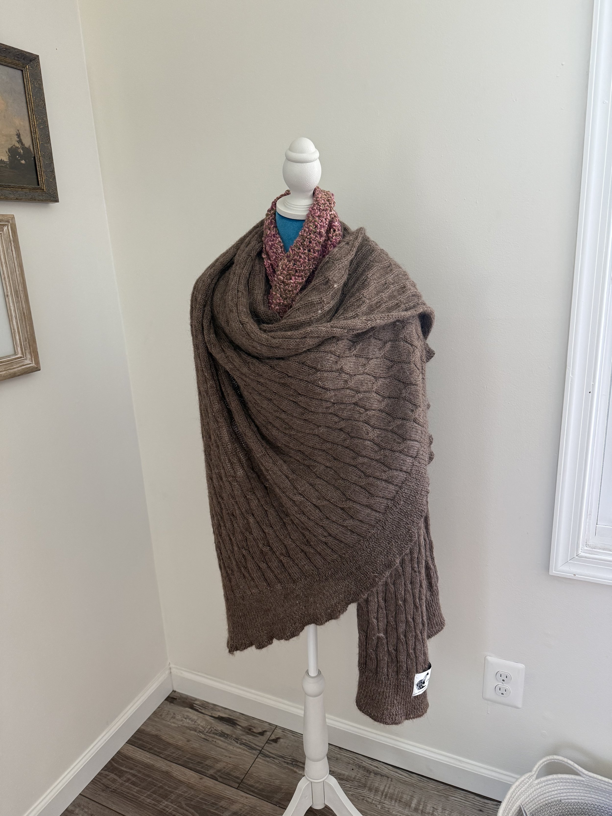 Llama Afghan Shawl