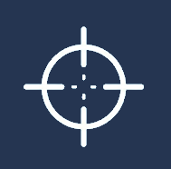 Zielscheibe auf dunklem Hintergrund