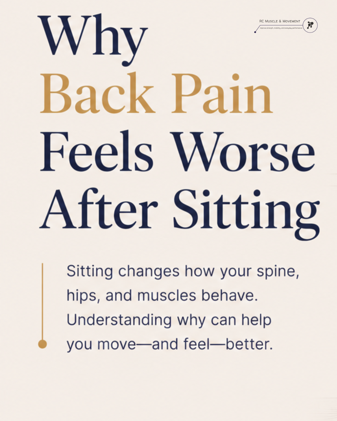 Why Back Pain Feels Worse After Sitting