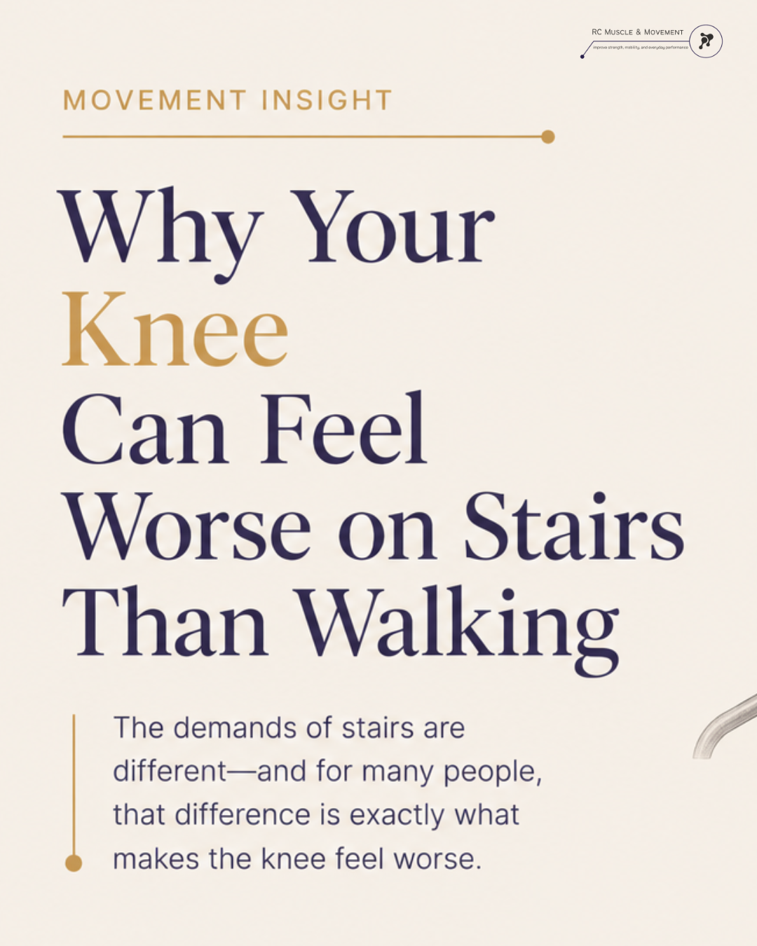 Why Your Knee Can Feel Worse on Stairs Than Walking