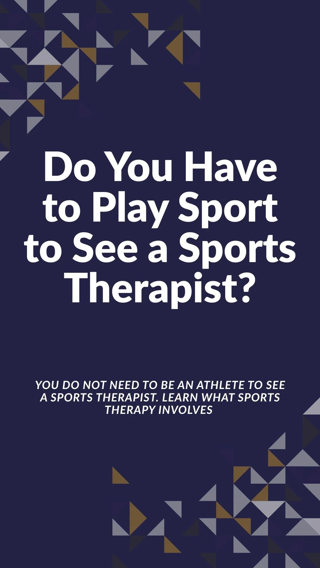 Do You Have to Play Sport to See a Sports Therapist?