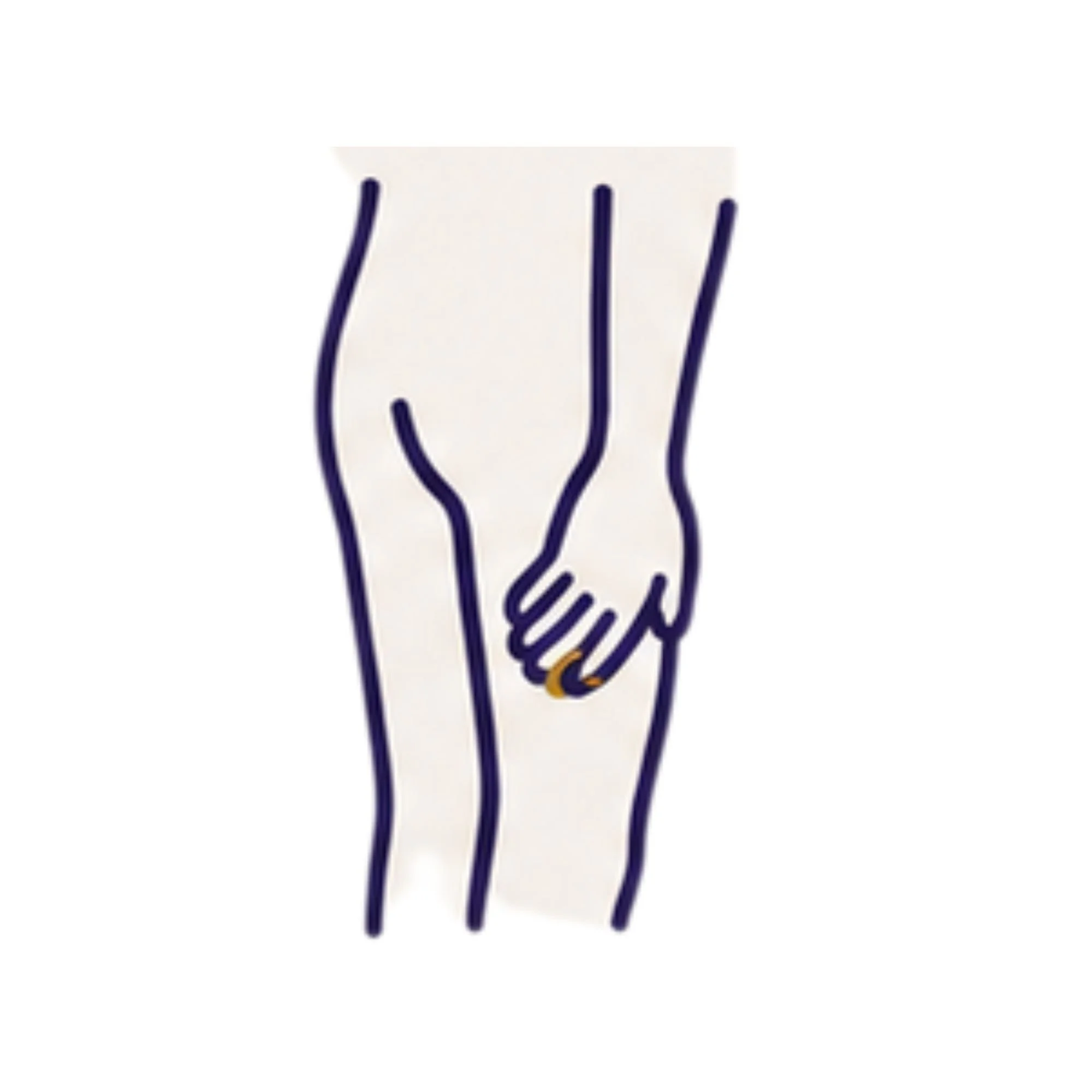 Illustration focused on the back of leg
