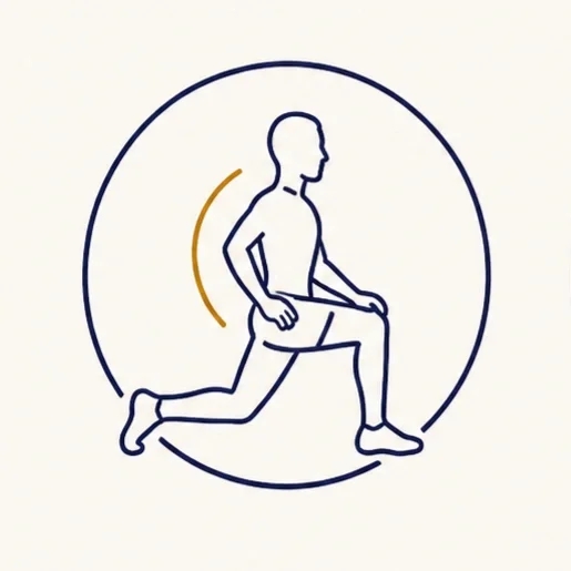 Illustration of a person moving into a lunge