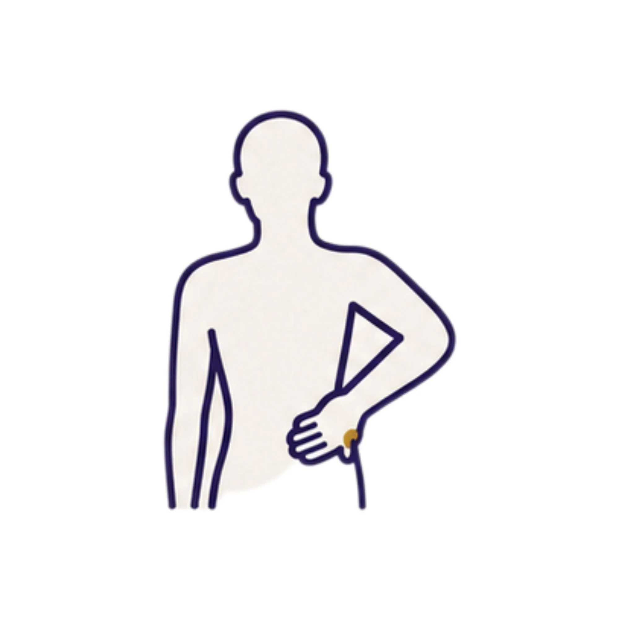 Illustration of a person holding their lower back