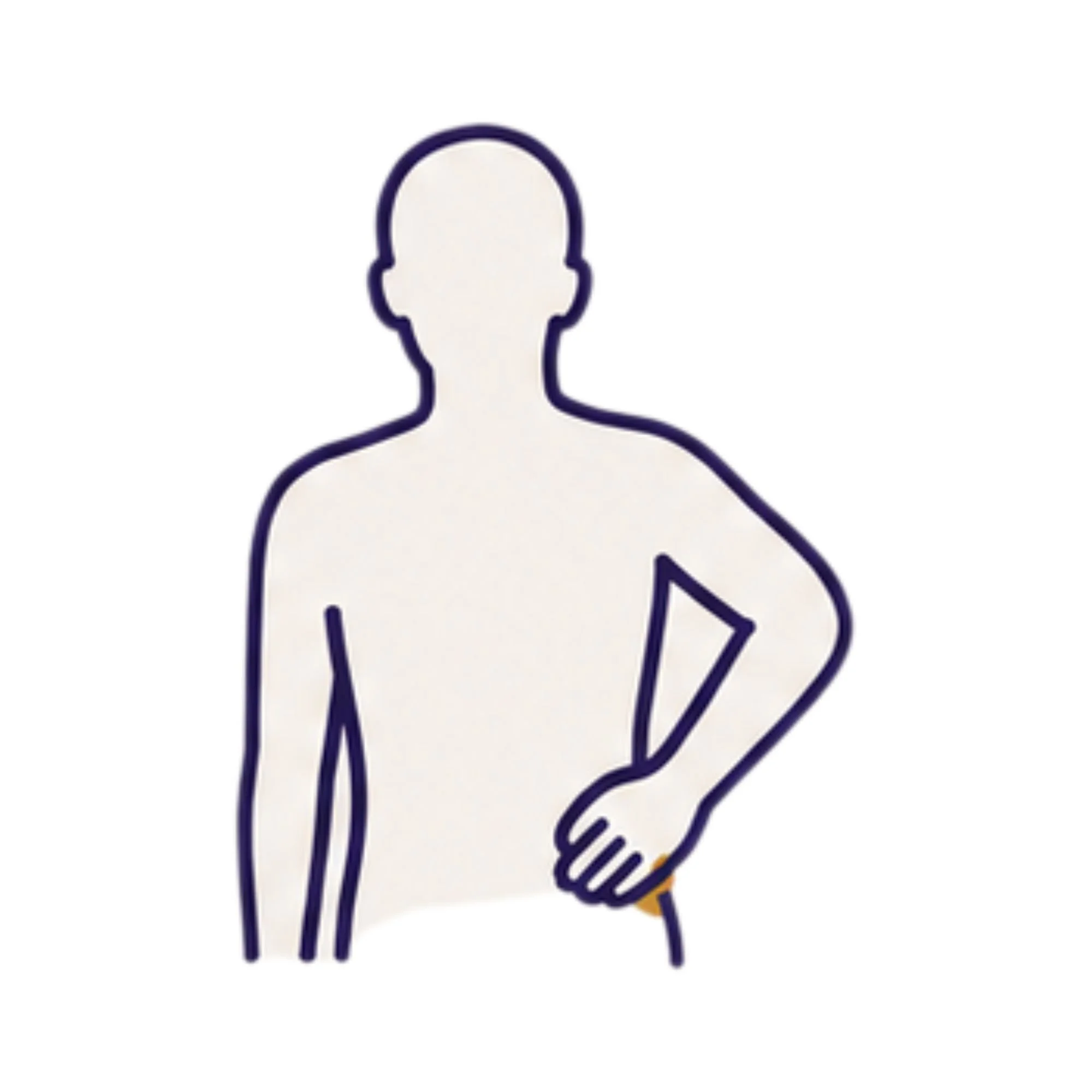 Illustration focused on the hip