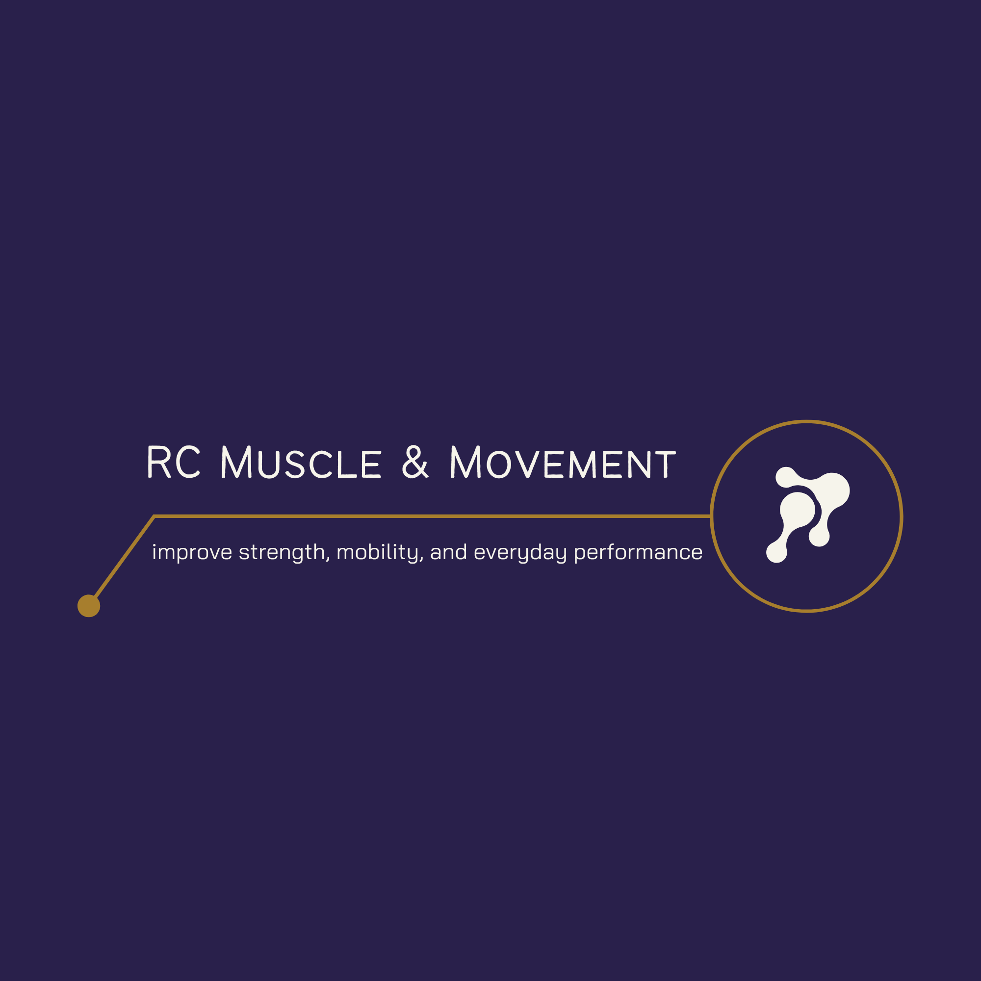 logo for rc muscle and movement movement led msk aand sports massage clinic in east kilbride