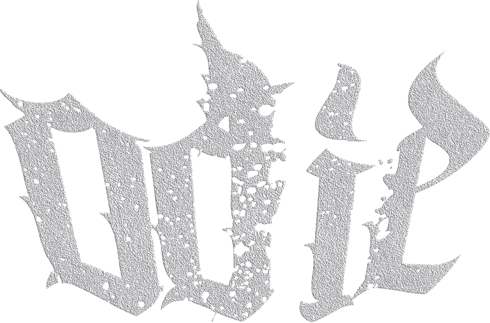 Stylized graffiti-style text that spells 'DNA' in silver, with a distressed texture, on a black background.
