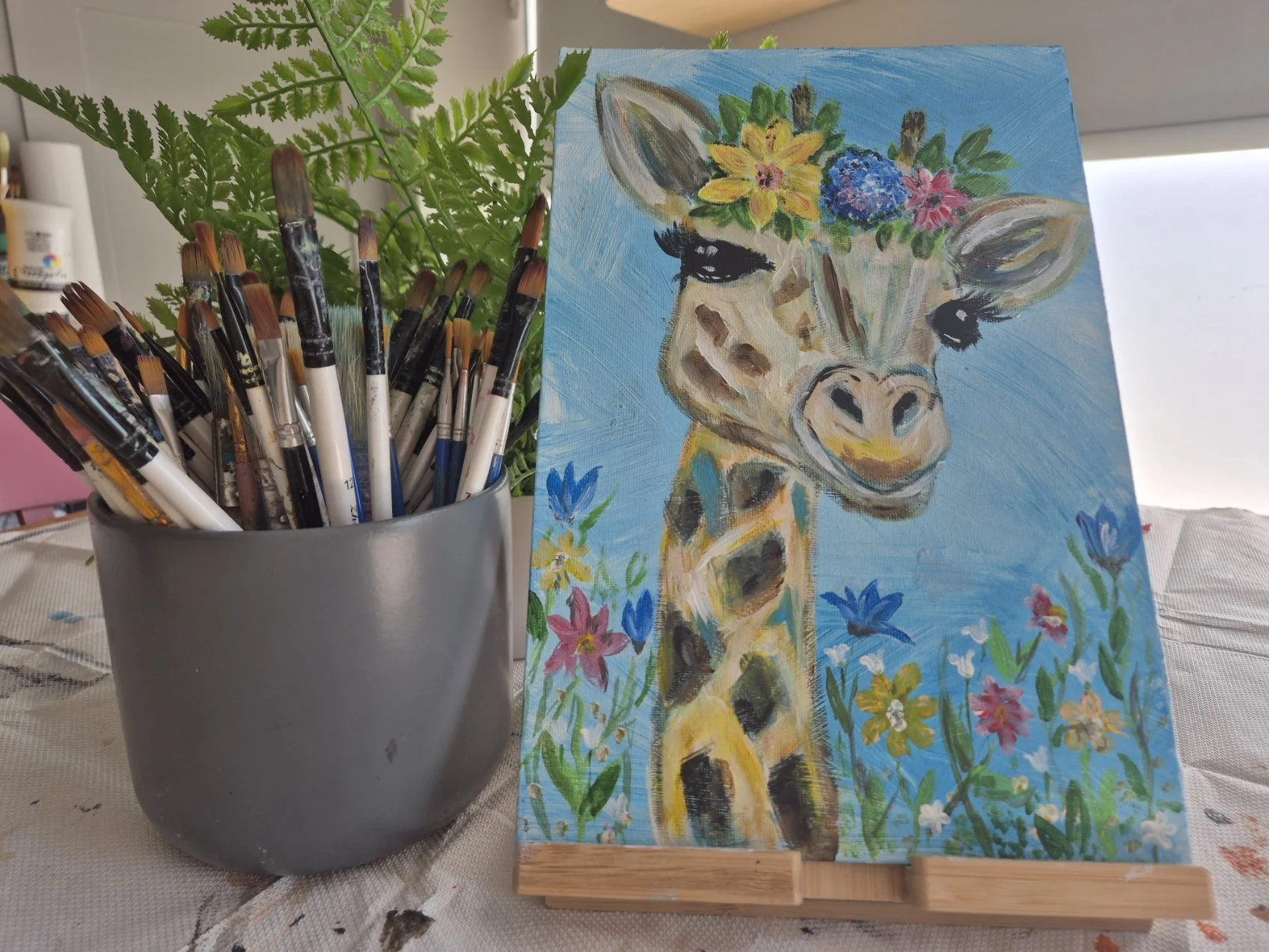 Tuesday Night Workshop - Giraffe on Canvas 