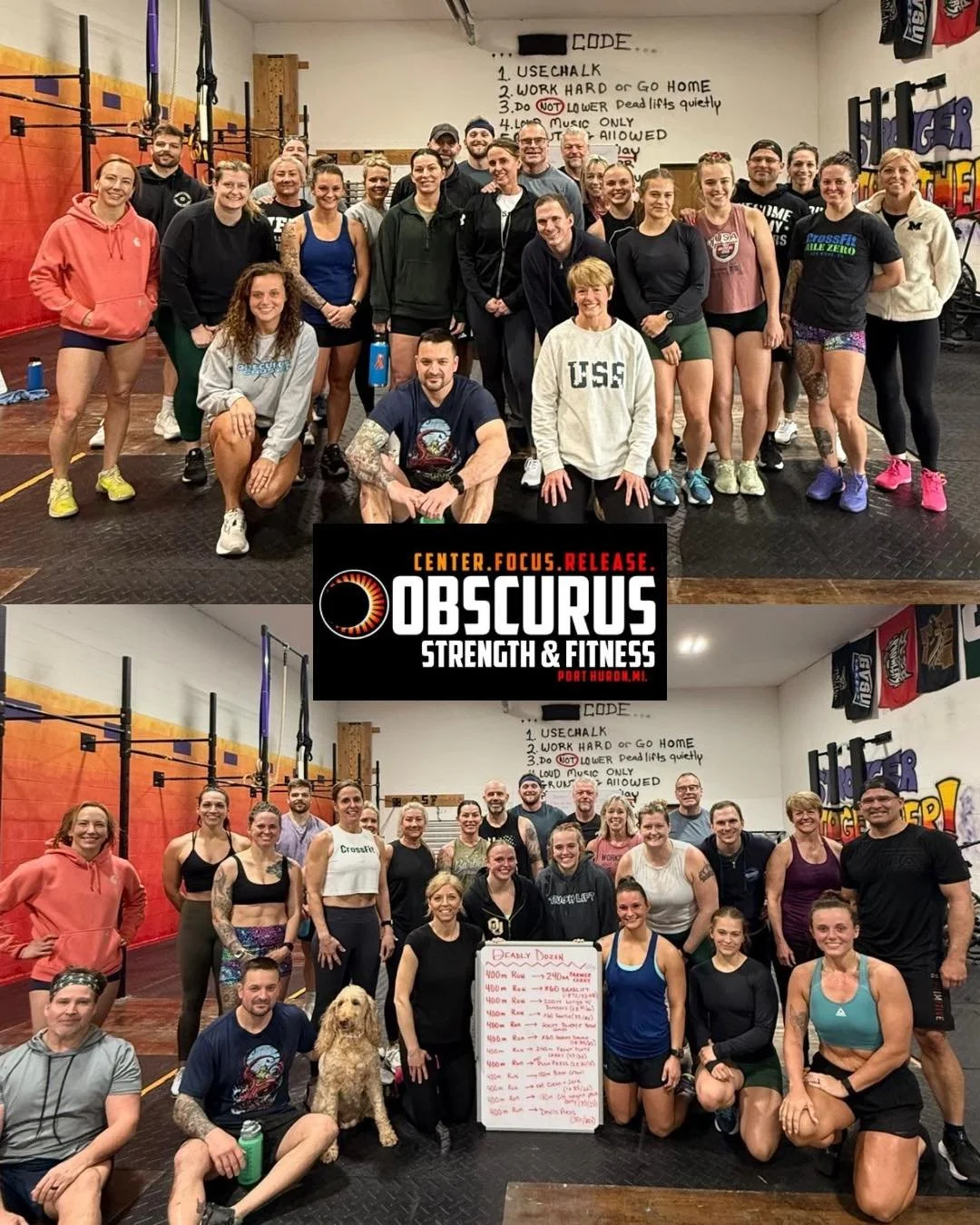 DEADLY DOZEN DONE ✅ ☠️ 

12 journeys &amp; 12 labors = one heck of a workout. 💪

We showed up, put in the work, and got a little extra soaked thanks to Michigan weather 🌧️

What a way to kick off a Saturday morning crew!! 

📍 Obscurus Strength &am