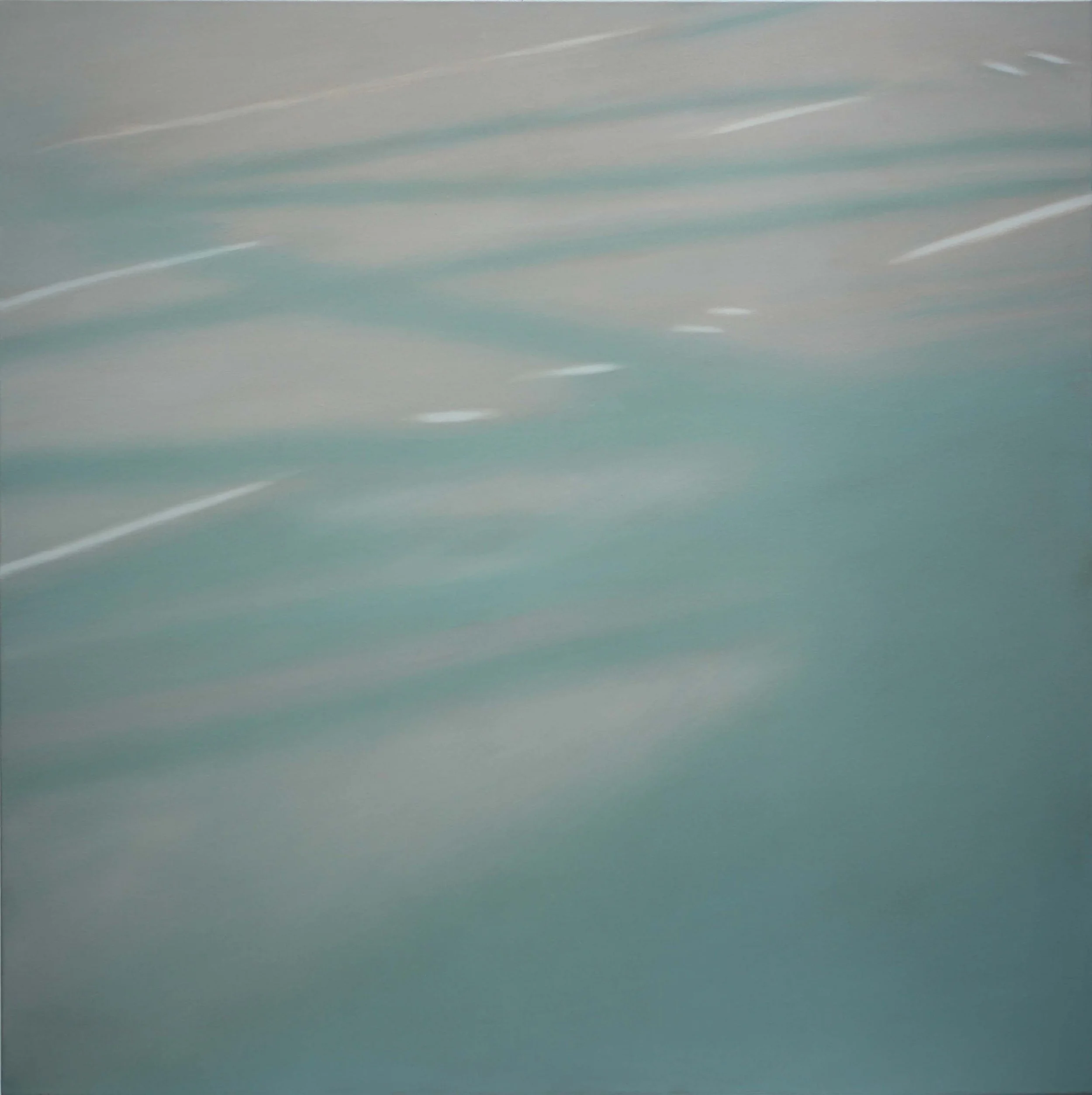 Reflections: on Crossing XXIV. 
2007, oil on canvas. 36 x 36 inches.