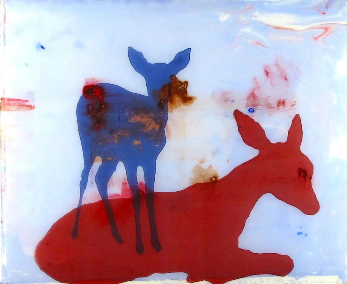 Ocean Deer 4
2013
Screenprint with watercolor pigment on drafting film
14 x 17 inches