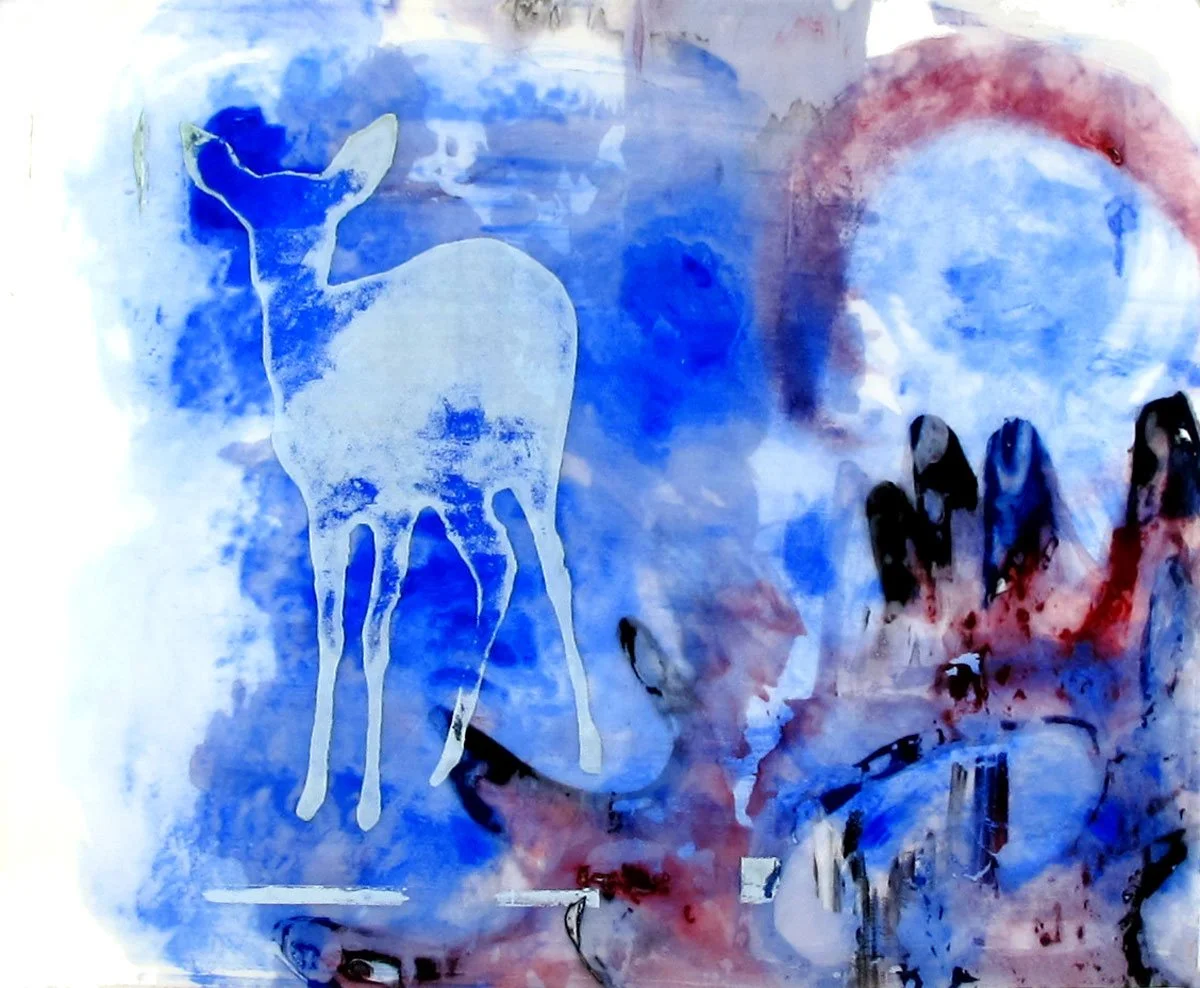 Ocean Deer 6
2013
Screenprint with watercolor pigment on drafting film
14 x 17 inches