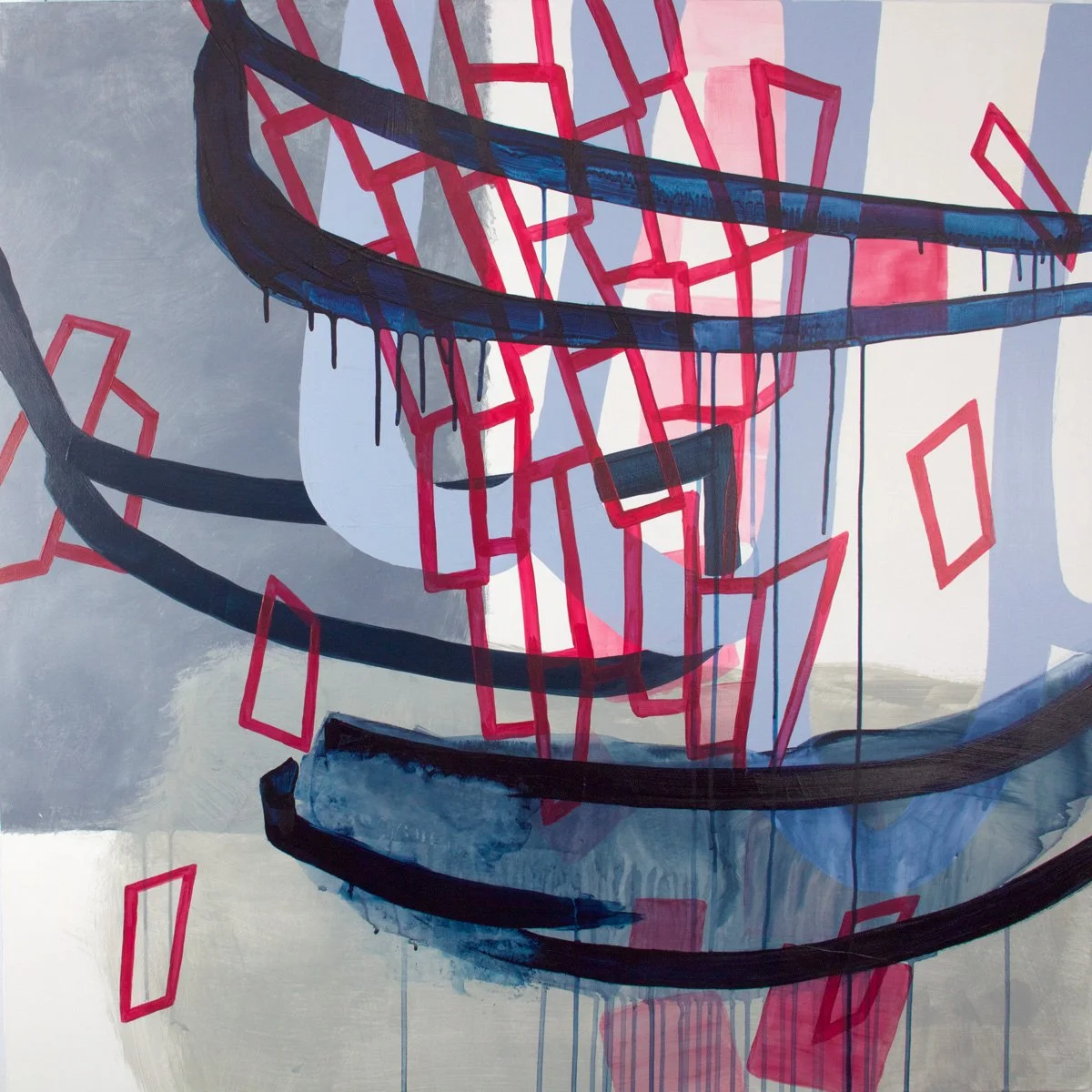 What’s Holding This Together 
2017
Acrylic and watercolor on panel
36 x 36 inches