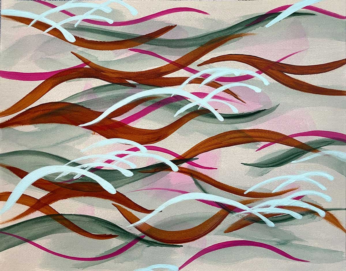 Riparian Diluvian: Loop
2023
Acrylic on paper
12 x 15 inches