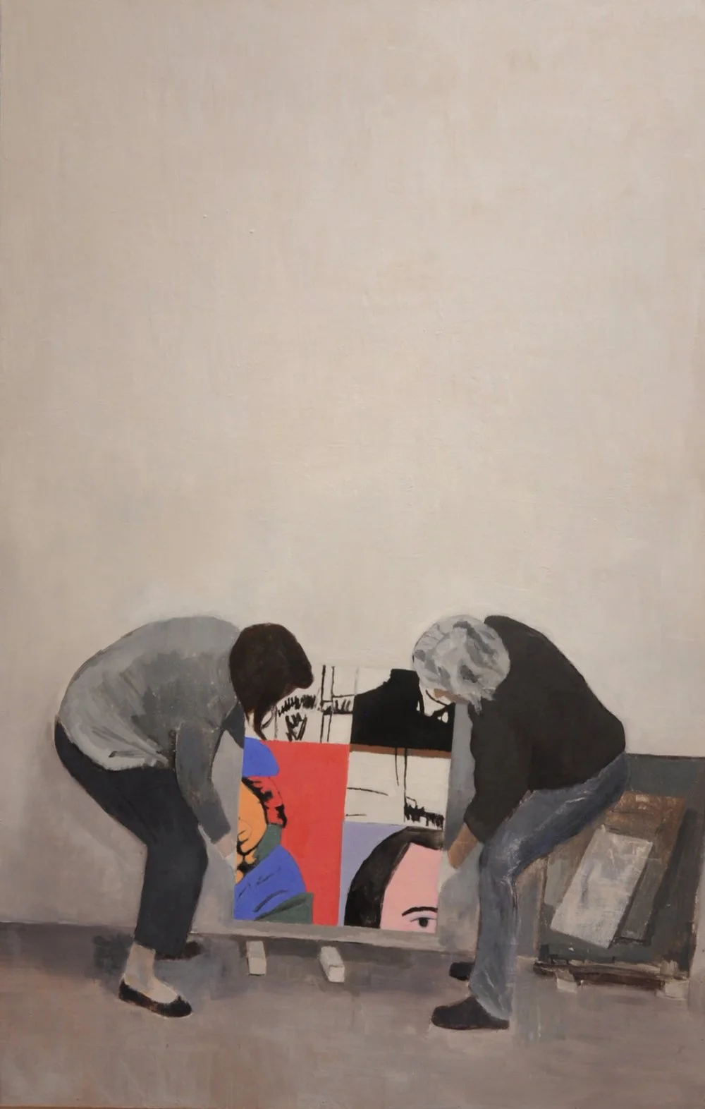 Lawler Installers. 
2014, oil on linen on panel. 48″ x 36″.