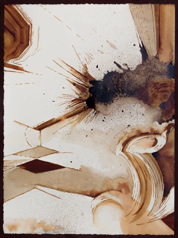 Wool and Water study, 2017
Homemade walnut ink and Noodler’s kiowa pecan ink on Crane Lettra ecru paper