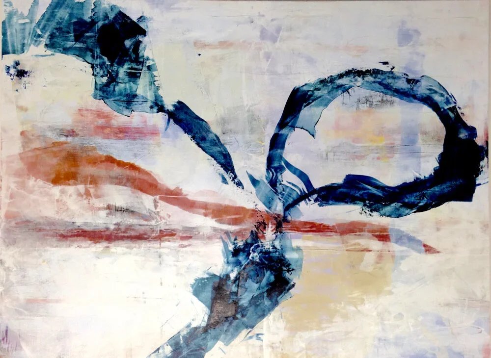 Ribboning
2018
Acrylic and oil on panel
36 x 48 inches