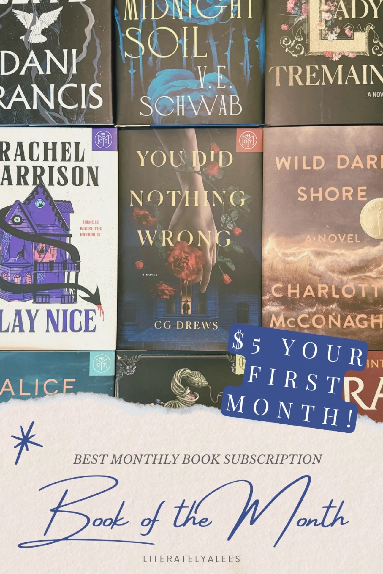 Book of the Month book flat lay