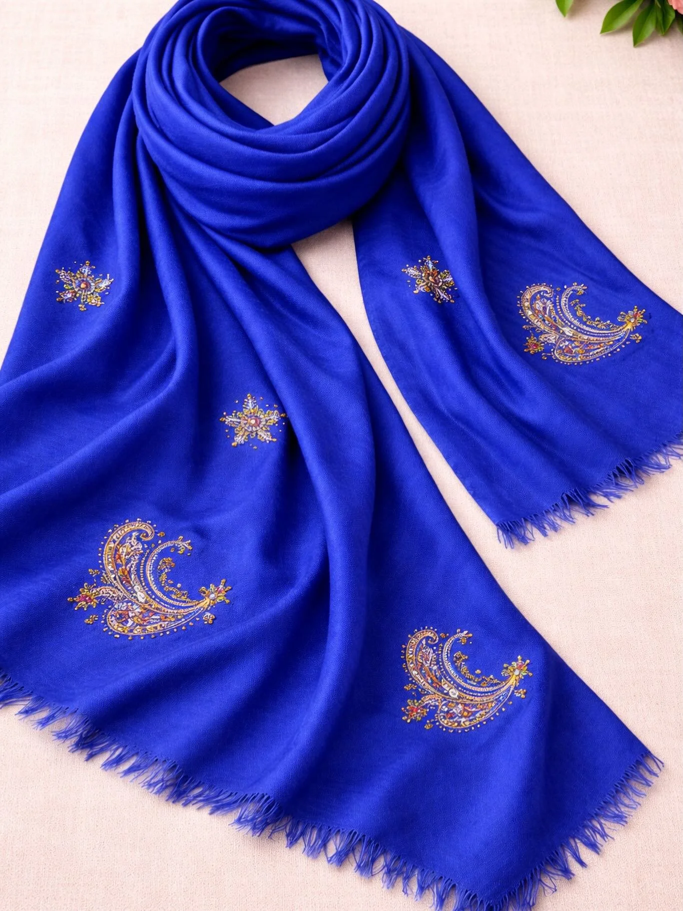 Royal blue elegance ✨💙
Hand-embroidered gold detailing on a soft, fluid shawl, perfect for festive and evening wear.
Timeless. Effortless. Elevated.

📩 DM for availability

#NankisCollection 
#pashmina 
#handembroidered 
#indianfashion 
#mantecaca