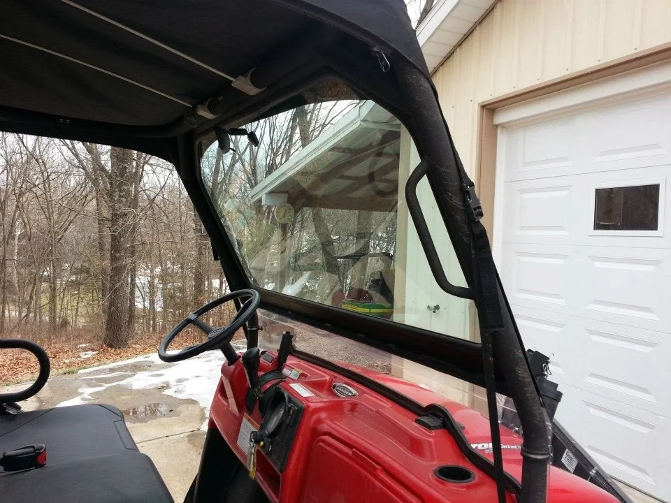 Image of side by side with a new windshield