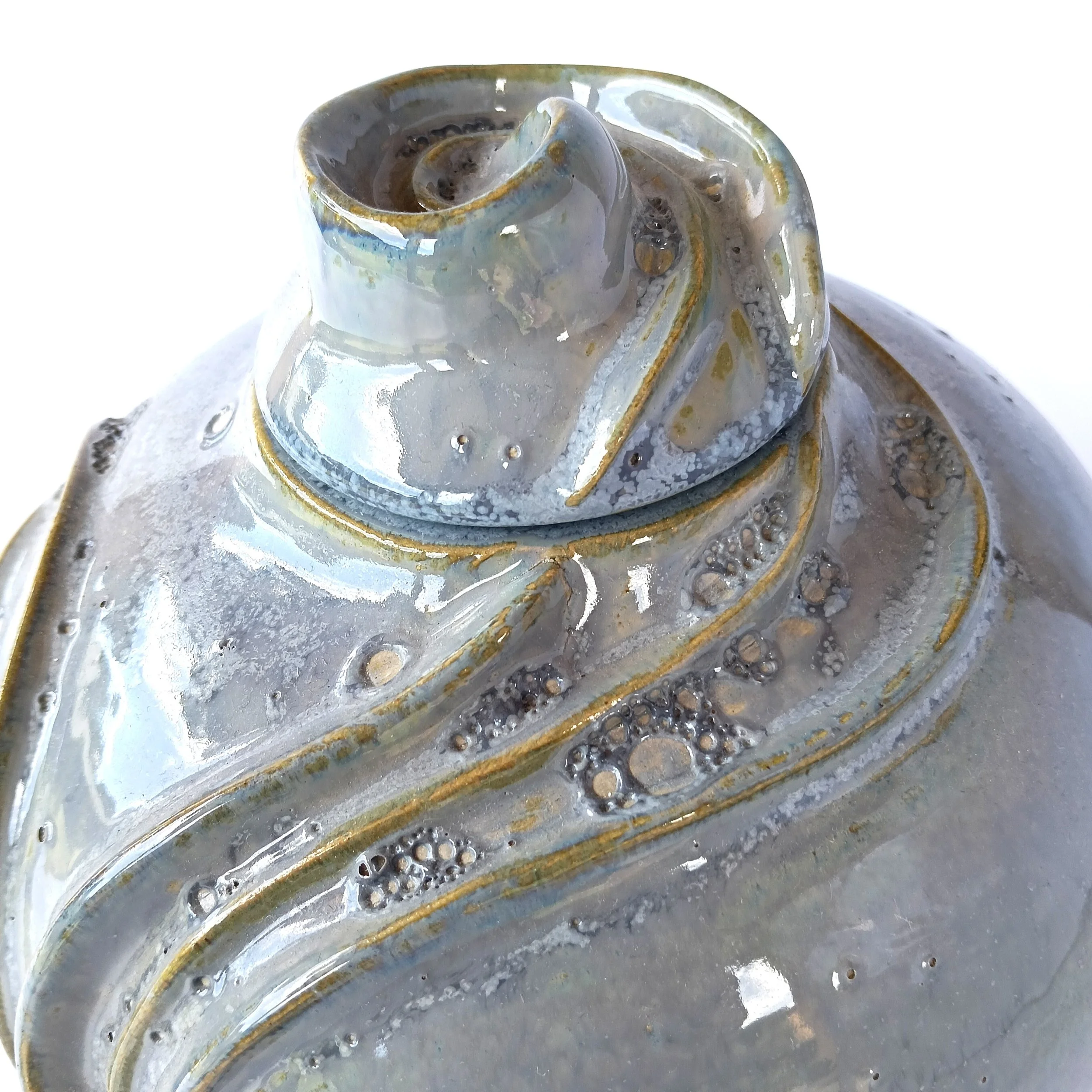 Blue Beached Swoosh Jar, 2025. Height: 22 cm