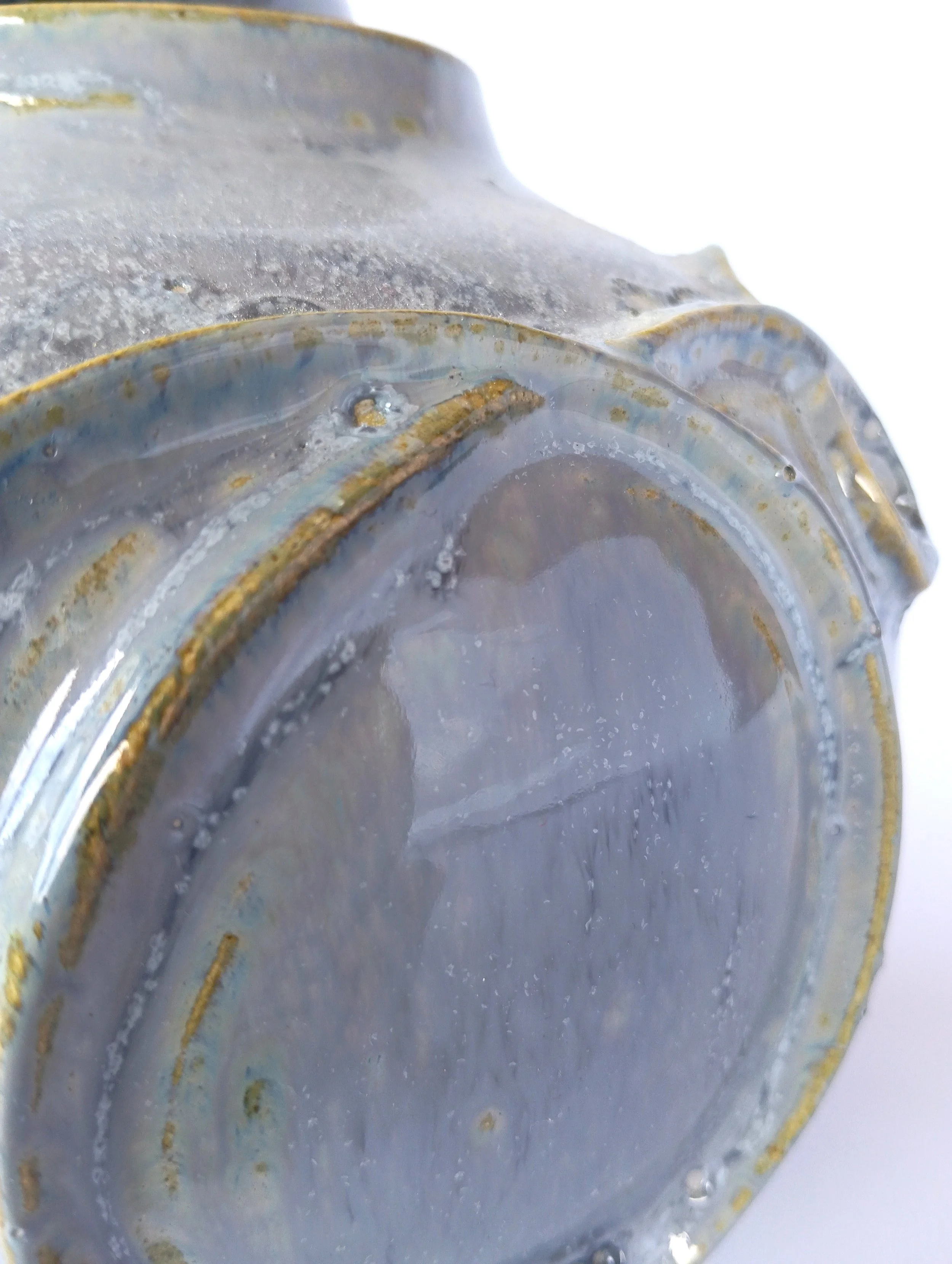 Blue Beached Curlicue Jar, 2025. Stoneware. Height: 22 cm