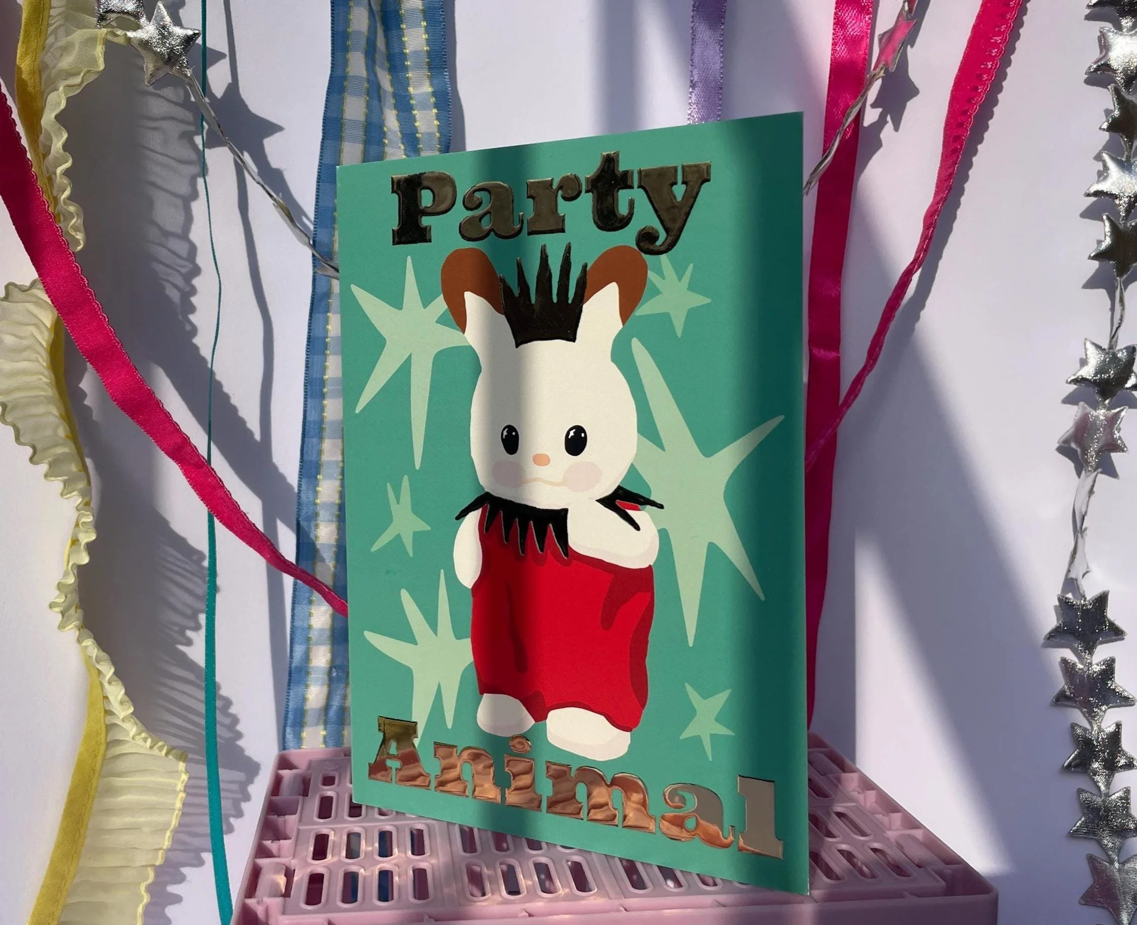 Bunny Toy A6 Greetings Card