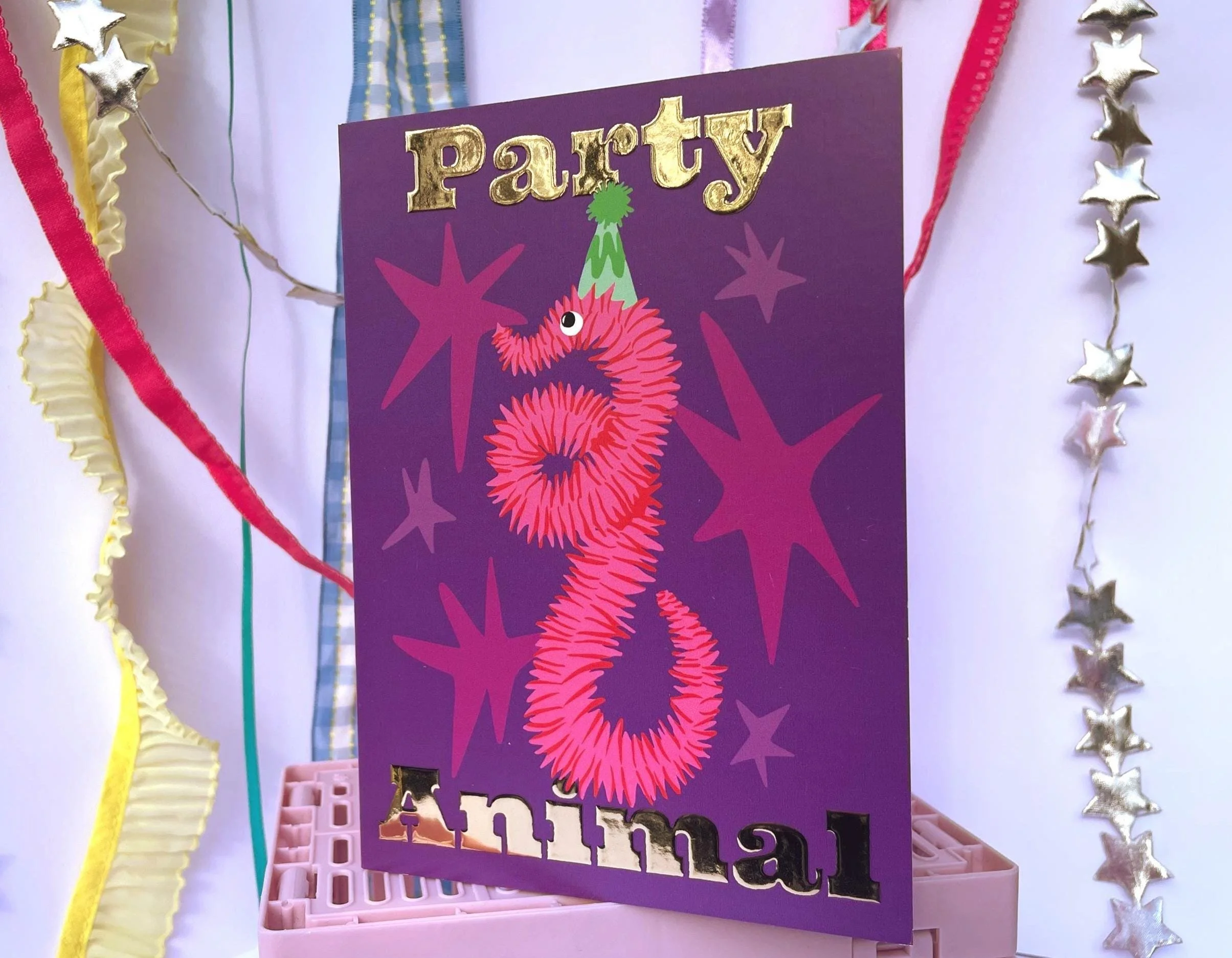 Worm on a String A6 Greetings Card