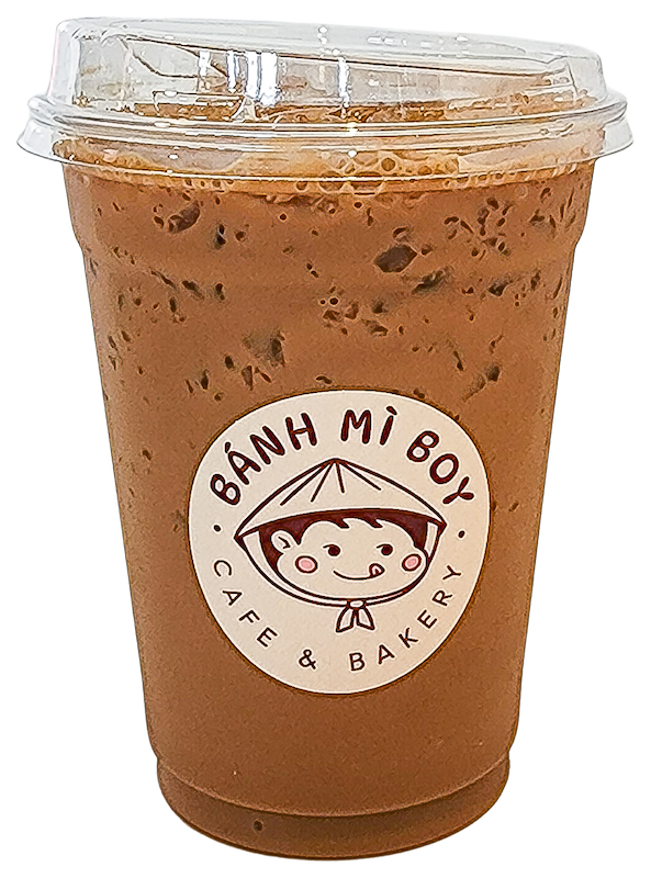 A cup of Vietnamese Iced Coffee from Banh Mi Boy.