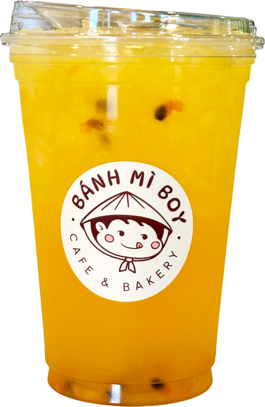 A cup of Passionfruit Juice from Banh Mi Boy.