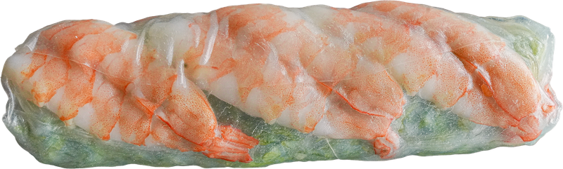 Close-up of Shrimp Summer Rolls Banh Mi Boy summer roll.
