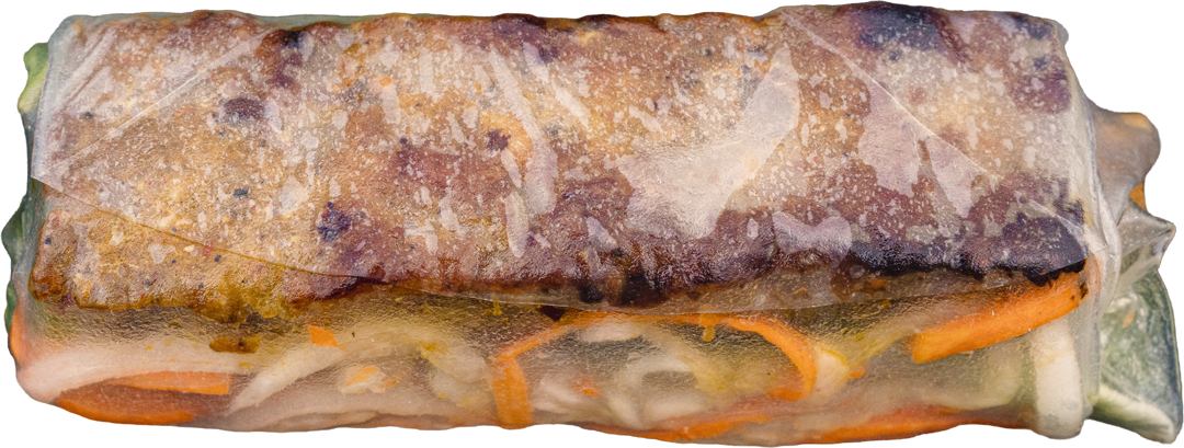 Close up of Saigon Sausage Summer Roll at Banh Mi Boy