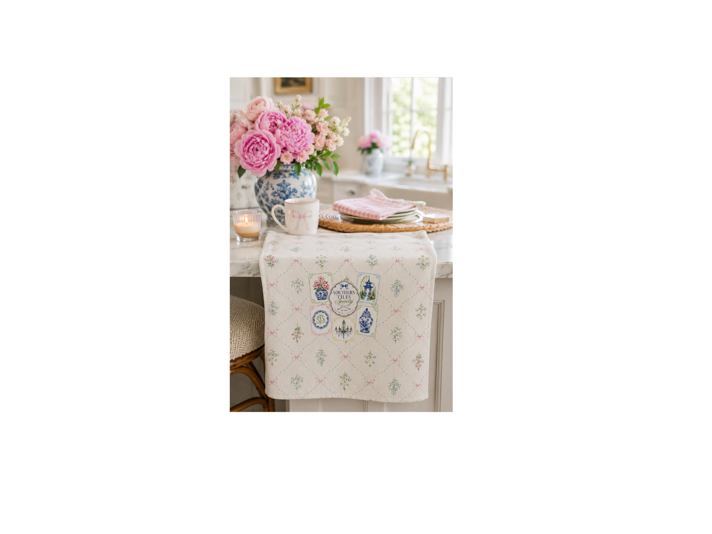 Southern Tiles Society Signature Tea Towel