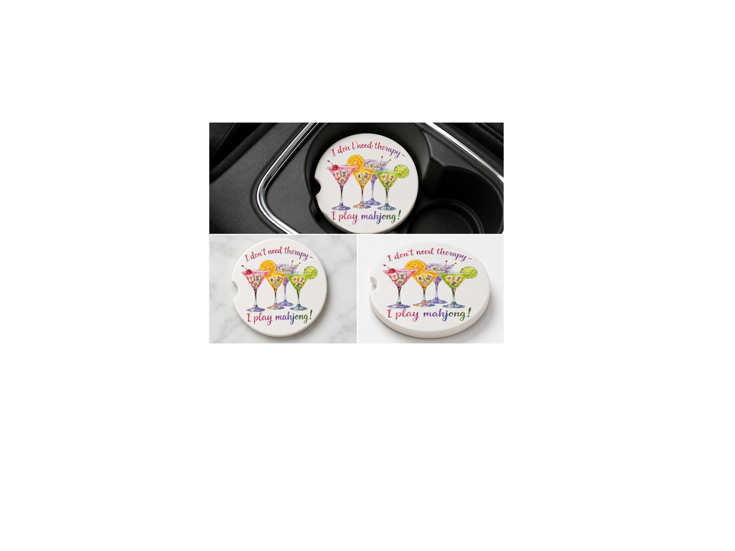 Ceramic Car Coaster (set of 2)