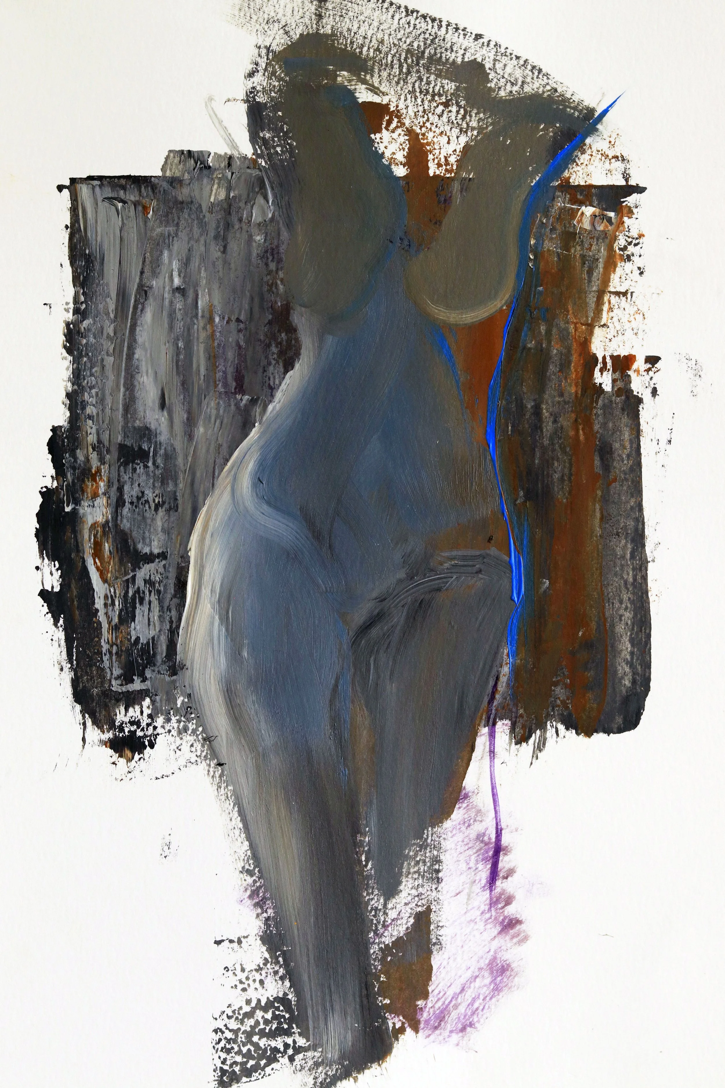 Expressive female figure exploration created with minimal gestural lines and flowing contours.