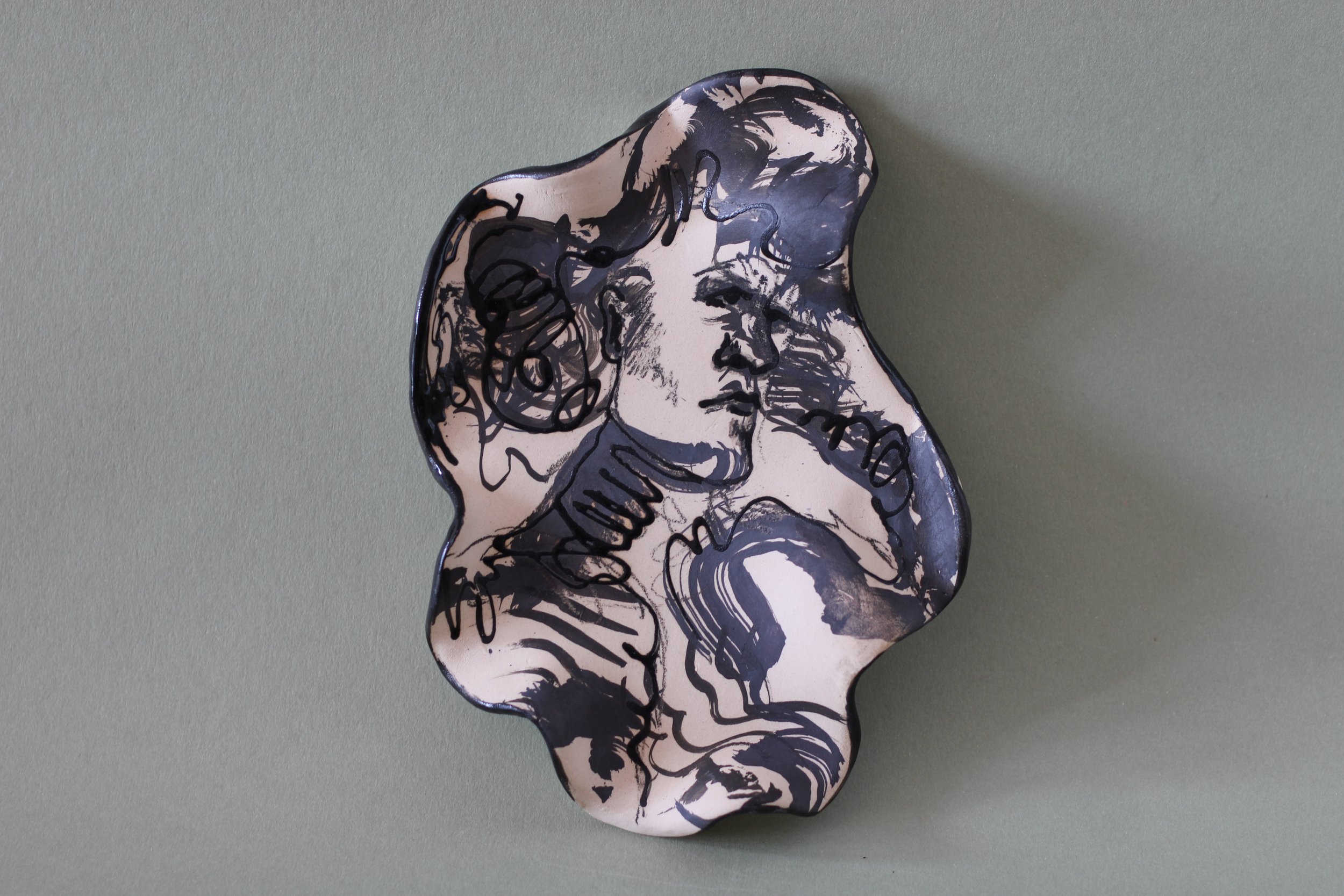 Portrait Marbling Plate 3