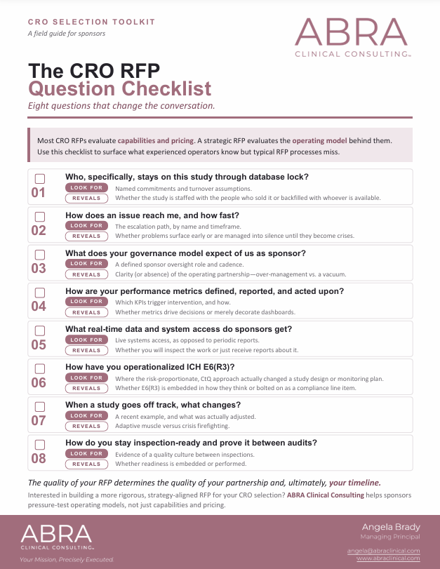 What Sponsors Should Really Be Asking in CRO RFPs