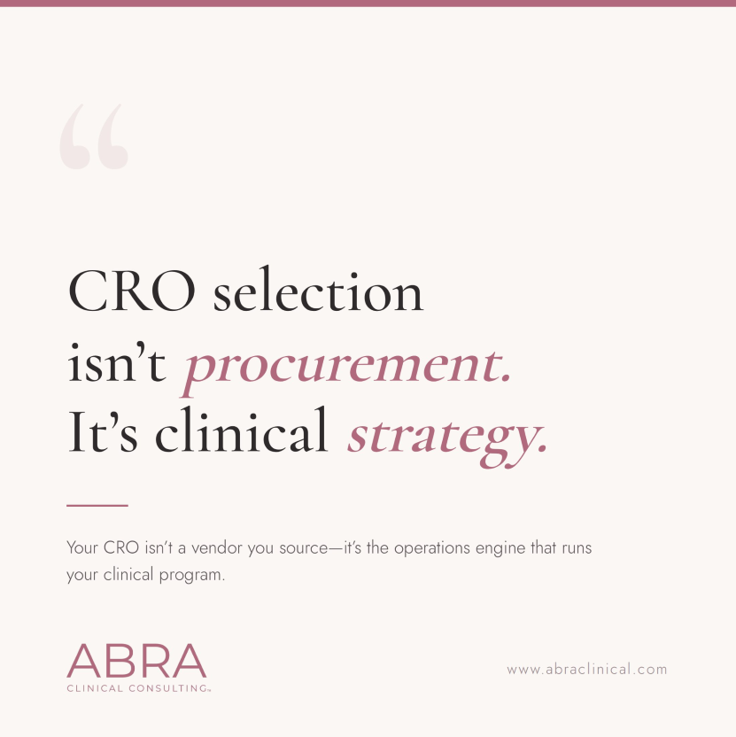 CRO Selection Isn't Procurement. It's Clinical Strategy.