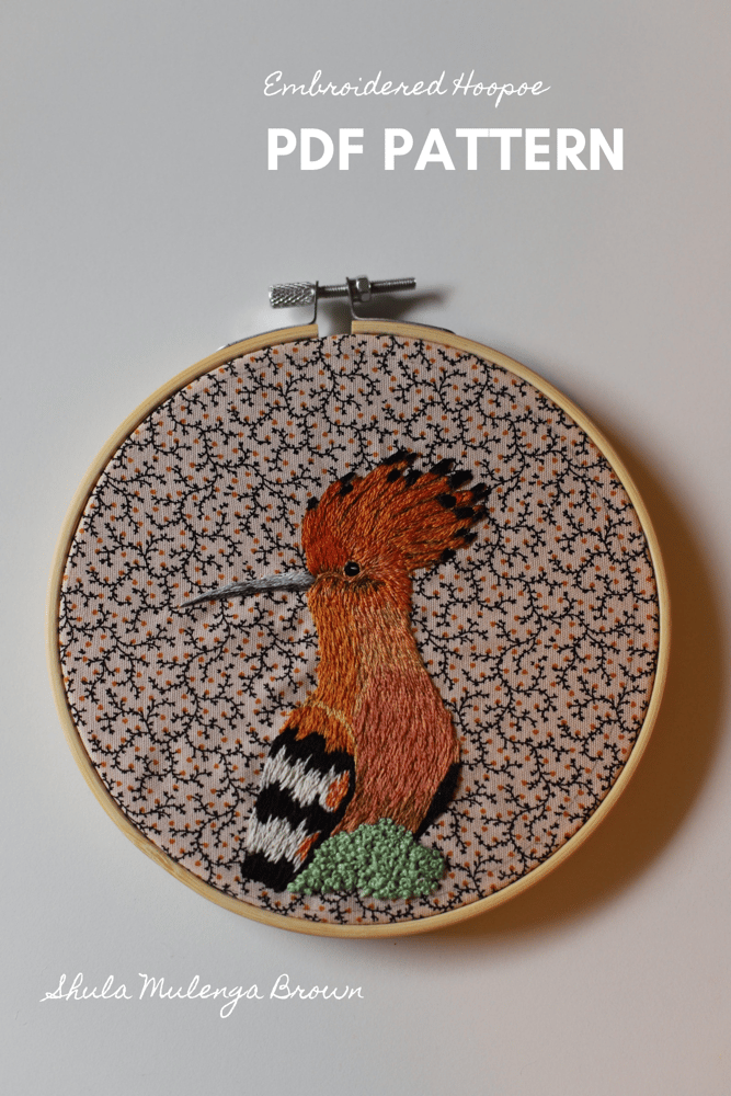 Thread paint a Hoopoe Bird