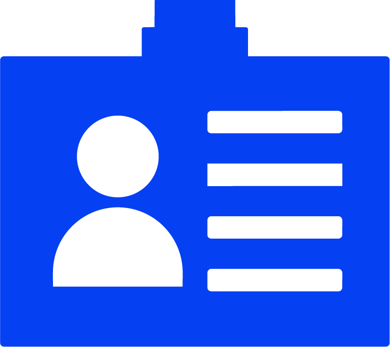 Icon of a person's profile with text lines next to it, representing a contact or profile card.