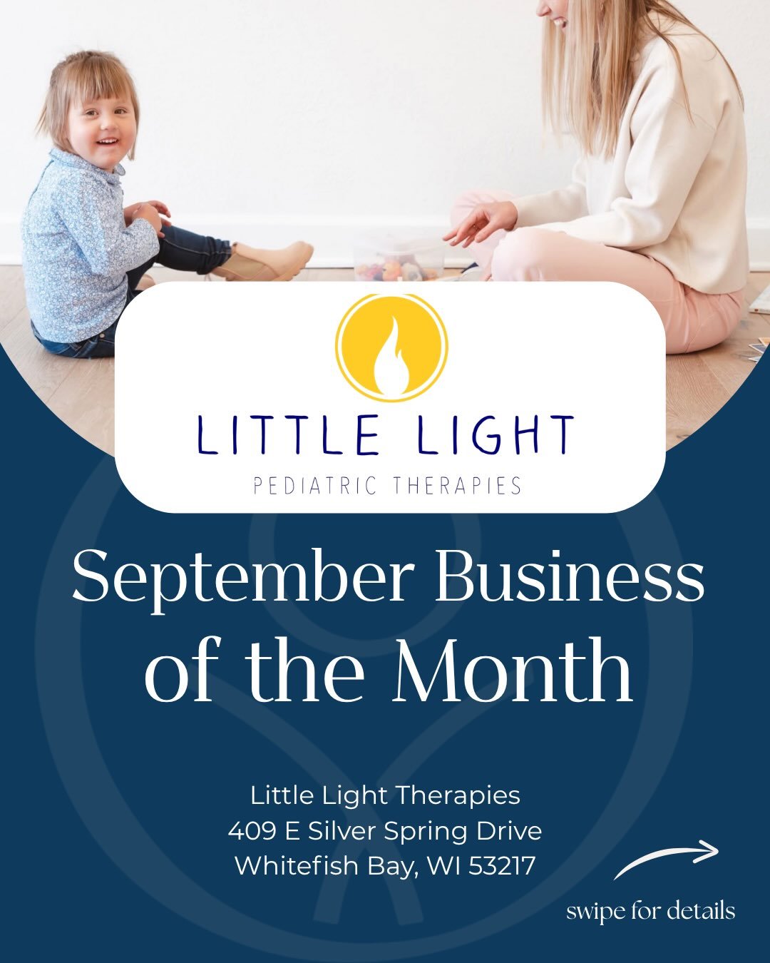✨ SEPTEMBER BUSINESS OF THE MONTH ✨

We&rsquo;re so excited to highlight our friends at Little Light Pediatric Therapies as our September Business of the Month!

Little Light Pediatric Therapies is a wonderful local practice serving children and fami