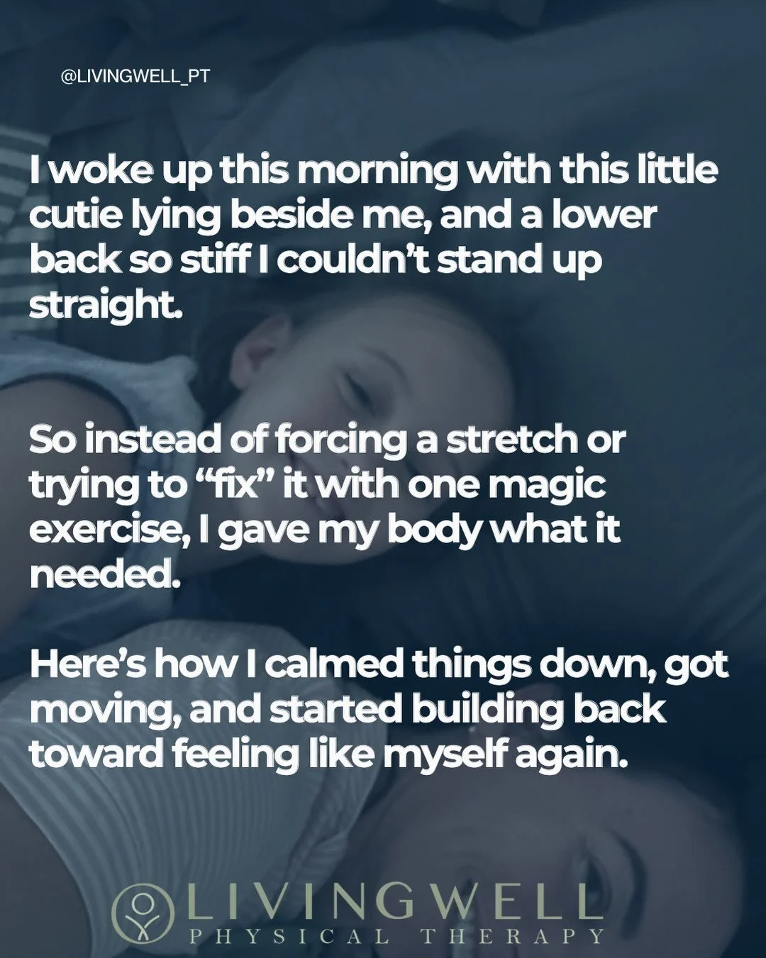 My low back was not loving life this morning. 😅

And honestly? I knew exactly why.

The past few weeks have been full. My stress has been high, my sleep and recovery haven&rsquo;t been great, my morning mobility routine became less consistent, and I