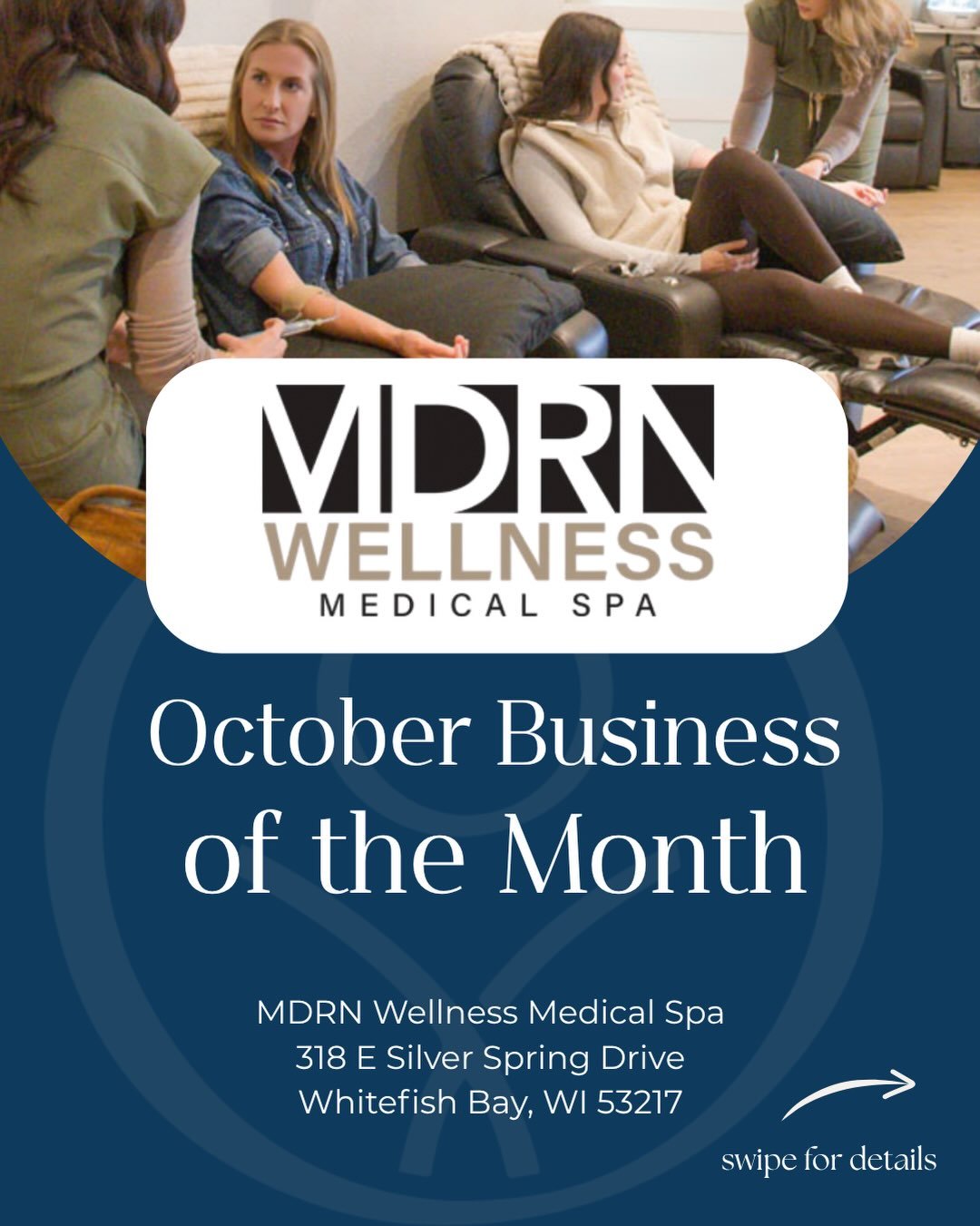 October&rsquo;s Business of the Month: MDRN Wellness Medical Spa 🤝

We&rsquo;re big believers that the best time to take care of your health is BEFORE something becomes a problem.

That&rsquo;s why we&rsquo;re excited to partner with MDRN Wellness t