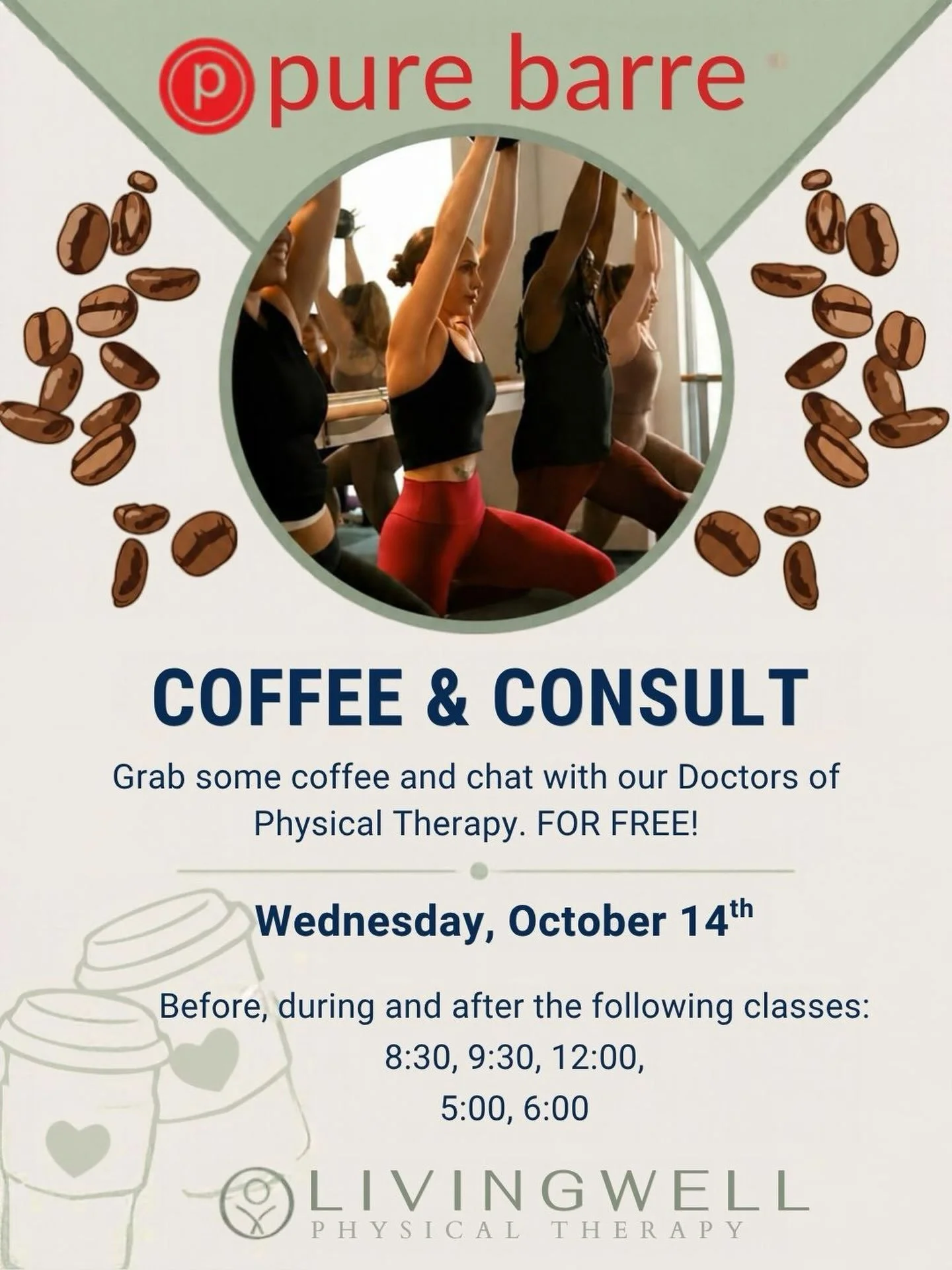 ☕️ COFFEE, BARRE &amp; A LITTLE EXPERT ADVICE? YES, PLEASE! 

That nagging ache? The move that just doesn&rsquo;t feel right? The strength or mobility you wish you had a little more of? Let&rsquo;s talk about it!

This Wednesday, we&rsquo;re bringing