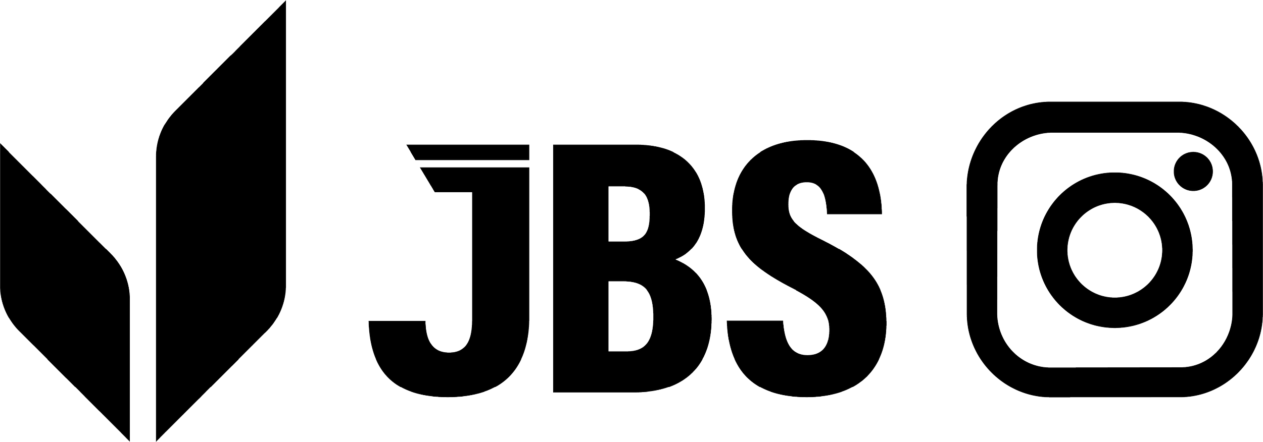 Outline of the YouTube logo, the letters J B S, and a camera icon enclosed in a rounded square.