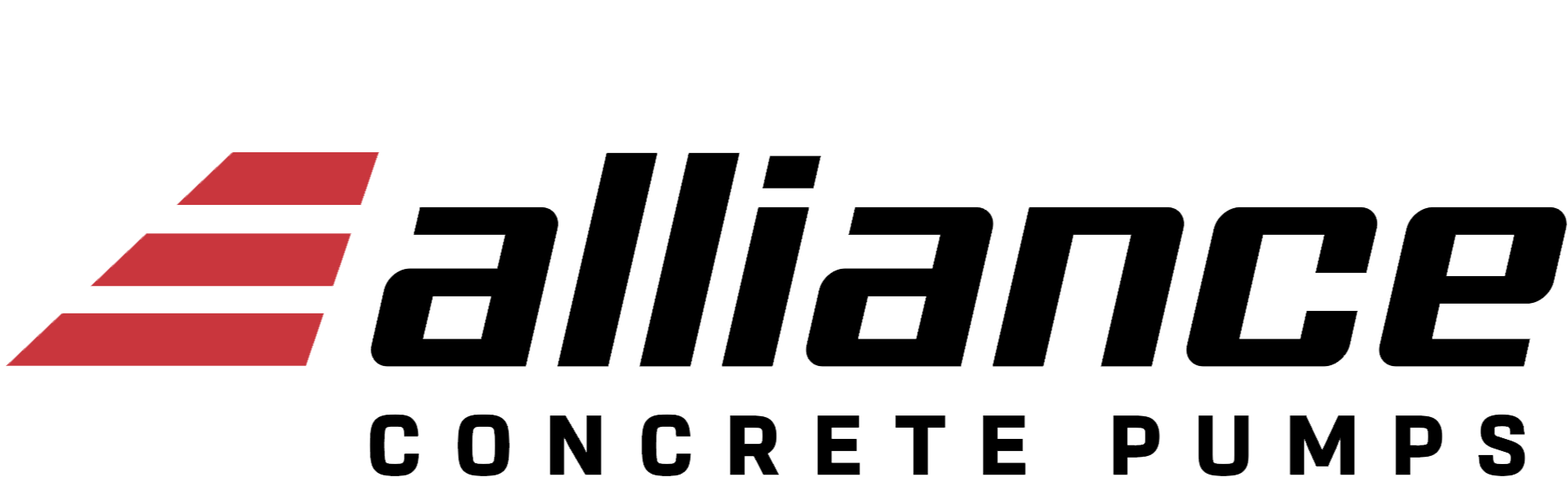 Logo of Alliant Concrete Pumps, featuring a stylized red graphic and the company name in black text.